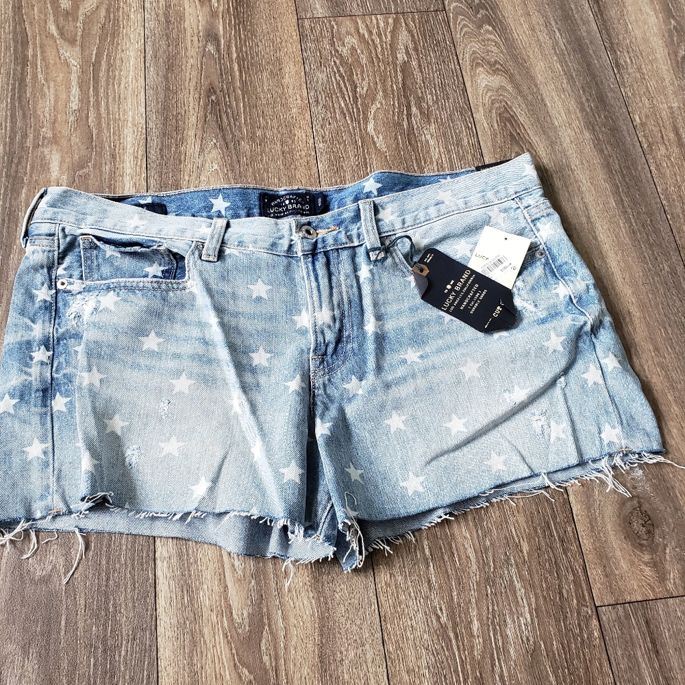 Lucky Brand Star Cut Off Shorts